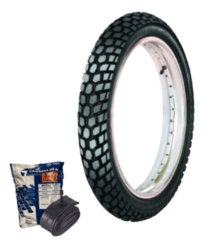 Kit Pneu Maggion St6 60/100-17 C/c Diant + Camara Mg17