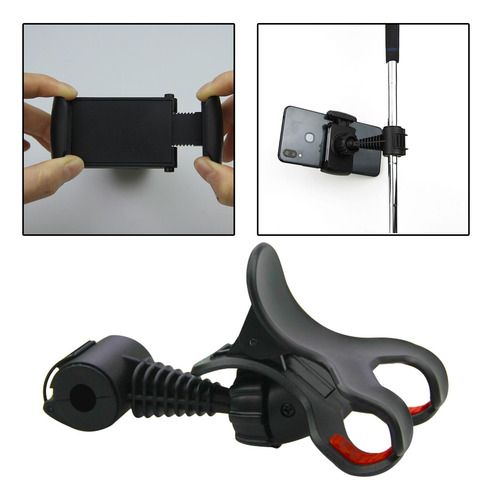 Soporte Coche Golf, Ajustable Porta Teléfono Acortar