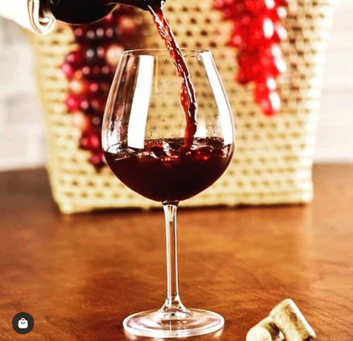 Imagen 3 de 5 de Copa Copón Vino Cristal Bohemia Colibrí 650ml Set X 2