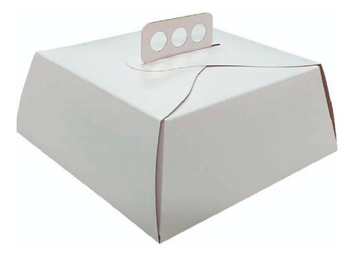 Caja Para Torta Blanca Lisa 29x29x10 25 Unidades