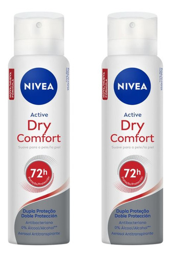 Desodorante Aero Nivea 150ml Fem Dry Comfort - Kit C/ 2un