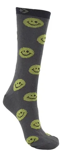 Medias Tenis Converse Smiley Sock 40-44 Gris Hombre