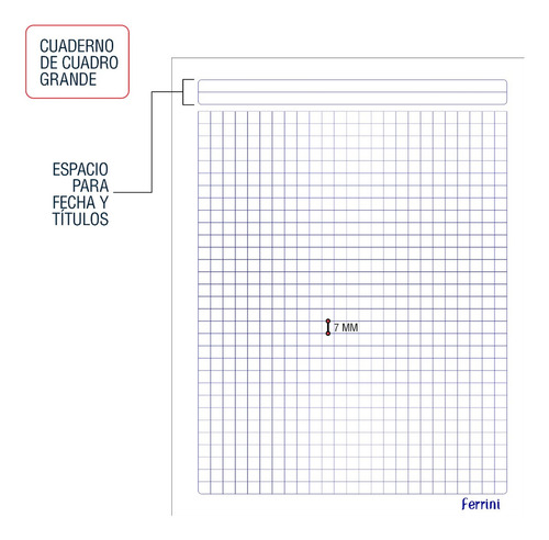 Cuadernos Profesionales Doble Aro Ferrini Unicolor 150h 12pz Color Cuadro Grande