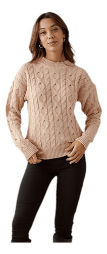 Sweater Acrilico Trenzado Redondo Londres Swc2