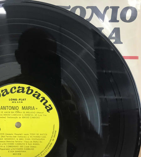 Lp Novela Antônio Maria C/ Sérgio Cardoso - Tupi - 1968 - Mv (Usado)