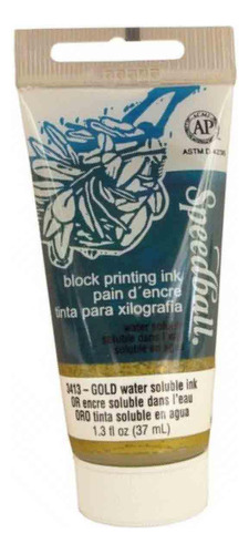 Tinta De Xilogravura Speedball Base Agua 3413 Gold 37ml