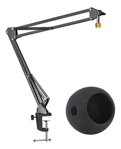 Blue Snowball Mic Boom Arm Con Suspensión De Espuma Pa...