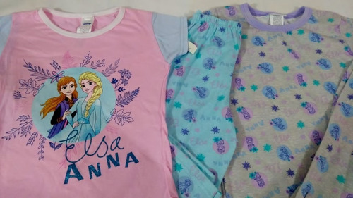 Set De 2 Pijamas Disney De 2 Piezas Para Niña Playera Y Legg