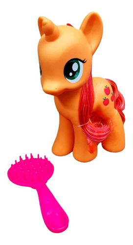 Pony Naranja Muñeco Para Peinar Con Cepillo Mediano 20cm