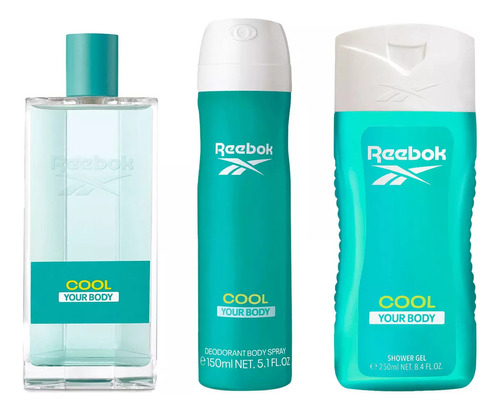 Set Reebok Cool Your Body Woman Edt 100 Ml Importado