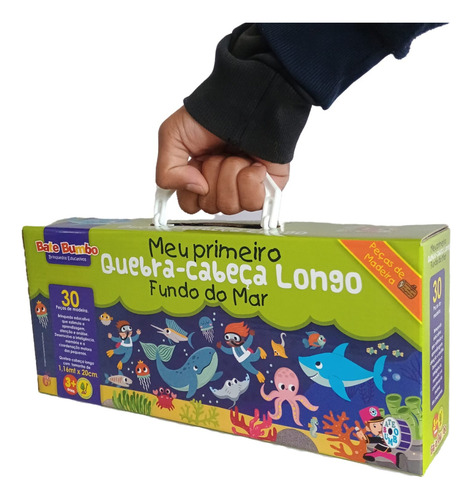 Meu Primeiro Quebra Cabeça Longo Fundo Do Mar Bate Bumbo