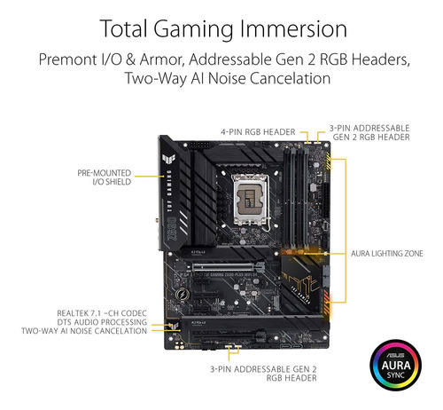 Asus Tuf Gaming Z690-plus Wifi D4 Lga1700 (intel De 12ª Gene