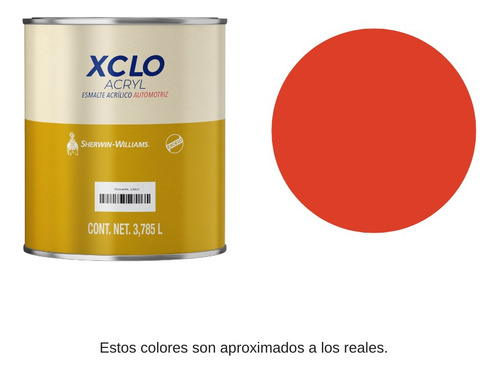Esmalte Xclo Acryl 4lt Naranja Sherwin Williams