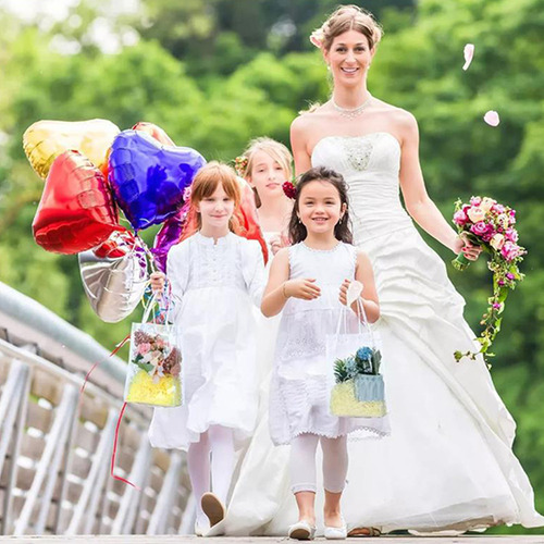 20 Bolsa Regalo Con Asa Transparentes Boda Bautizo Recuerdos
