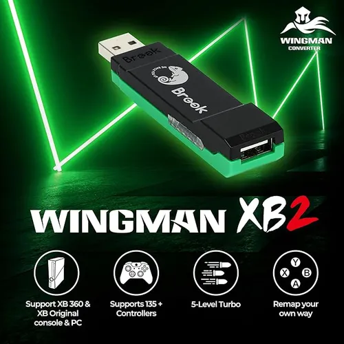 Adaptador De Mando Brook Wingman Xb 2, Inalámbrico, Xbox, Pc