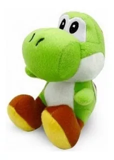 Yoshi Pelúcia Verde Turma Do Mario Bros 15 Cm Antialérgico