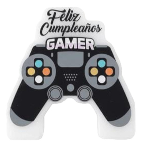 Vela Gamer Joystick Videojuegos Cotillón Cumpleaños 