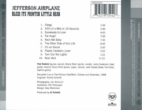 Jefferson Airplane - Bless Pointed Little Remastered Cd P78
