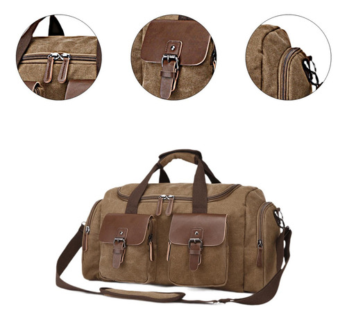 Bolso De Lona Para Hombres, Bolso De Hombro Ligero Y