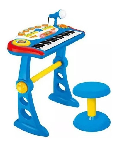 Organeta Piano Teclado Mp3 Para Niños Con Silla