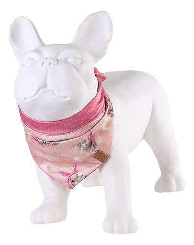 Bandana Pet Jr Dupla Face Para Cachorros E Gatos Poliéster Cor Nude Juliette P