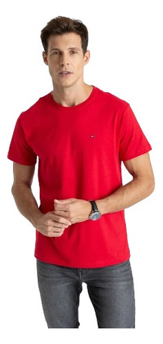 Camiseta Masculina Tommy Hilfiger Basic Red Original