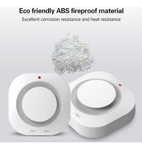 Detector De Humo Inteligente Wifi Sensor De Incendio Alarma Blanco