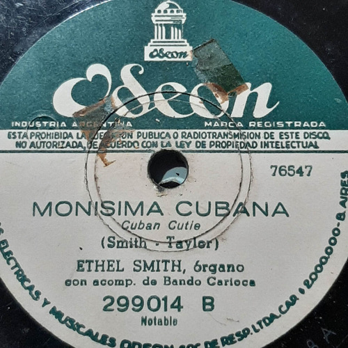 Pasta Ethel Smith Organo Bando Carioca Odeon C243