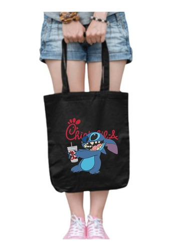 Bolsa De Tela Stich Tomando Café