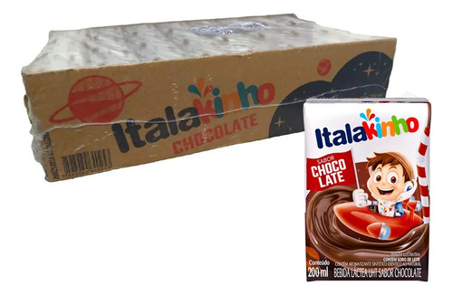 Bebida Láctea Sabor Chocolate Italac 200ml Pronto Para Beber Caixa 24 Unidades