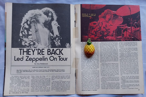 Led Zeppelin Lote X 3 Notas Y Tapas Originales 1977 80 81 (Usado)