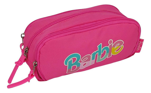 Estojo Escolar Necessaire Barbie Rosa 03 Ziper Triplo 03