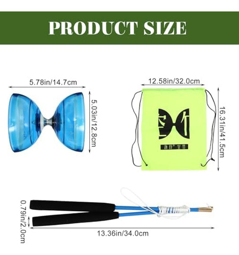 Juguete De Diabolo Triple: Yoyo Chino Transparente Para Y De
