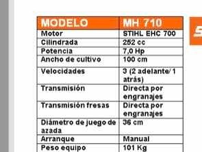 Moto Cultivador Stihl Mh 710.0 (motocultivador) Asr