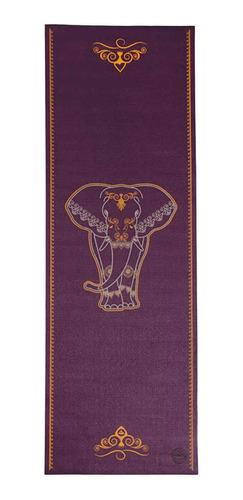 Tapete De Yoga Roxo Estampa Elefante Indiano  Pvc Eco Bodhi