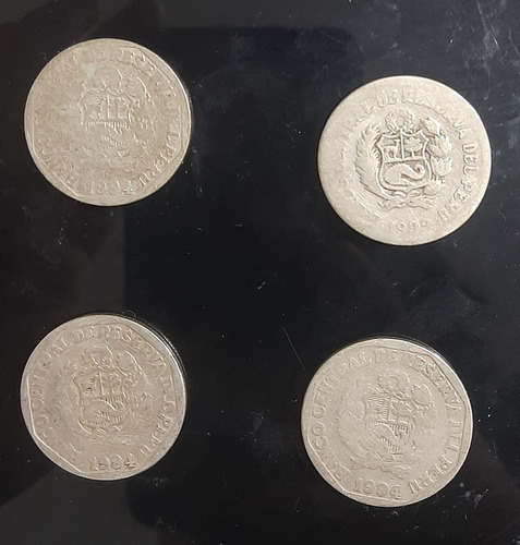 3 Monedas De Un Sol Perú De 1994 Y Una De 1992