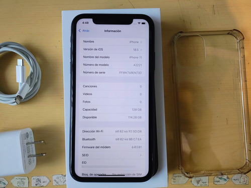 Apple Iphone 11 128 Gb Libre Dual Sim Negro Negro (Usado)