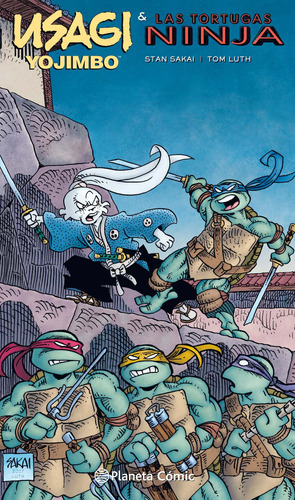 Usagi Yojimbo y las Tortugas Ninja, de Sakai, Stan. Serie Cómics Editorial Comics Mexico, tapa dura en español, 2021