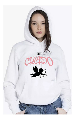 Buzo Canguro Blanco - Tini Cupido - Unisex