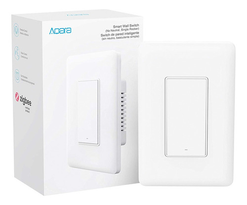 Switch De Pared Simple Sin Neutro Zigbee - Aqara Color Blanco