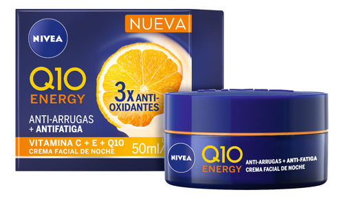 Crema Facial Nivea Q10 E. De Noche A. X 40 Ml