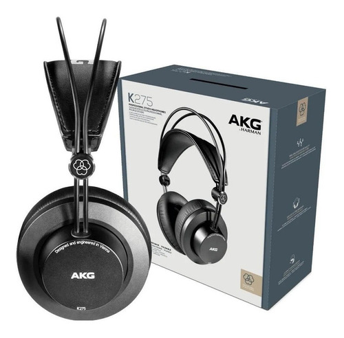 Auriculares profesionales Akg K275 Headphone Studio, color negro claro