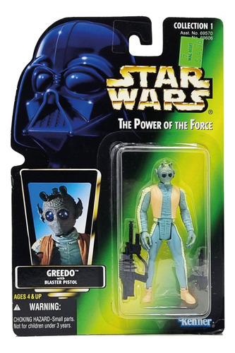 Kenner - Star Wars - Potf - Green Card - Greedo