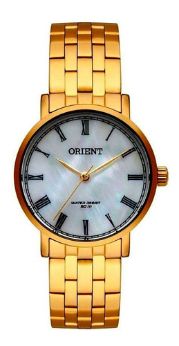 Relógio Feminino Casual Dourado Madreperola Orient Fgss0128