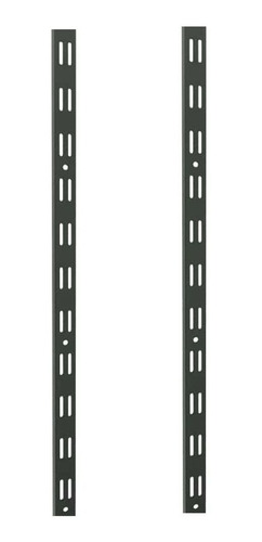 Kit 2 Pçs Trilhos Duplo P/prateleira Aço 2 Metros Opção Cor