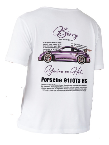 Polera Unisex Porsche 911 Gt3 Rs Berry