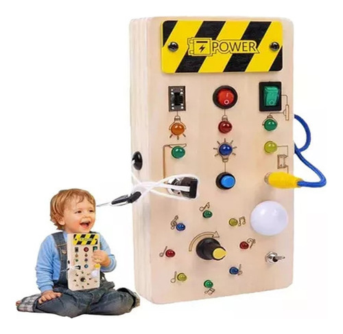 L Juguete Montessori Light Switch Busy Board,