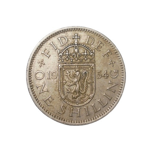 Gran Bretaña  One Shilling 1954 - Km#904 - Elizabeth Il