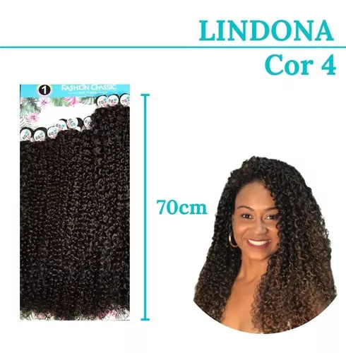 Cabelo Cacheado Bio Fibra Lindona Fashion Classic Bio Vegetal para