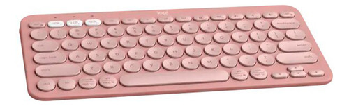 Teclado Sem Fio Logitech Pebble Keys 2 K380s Bluetooth Rosa
